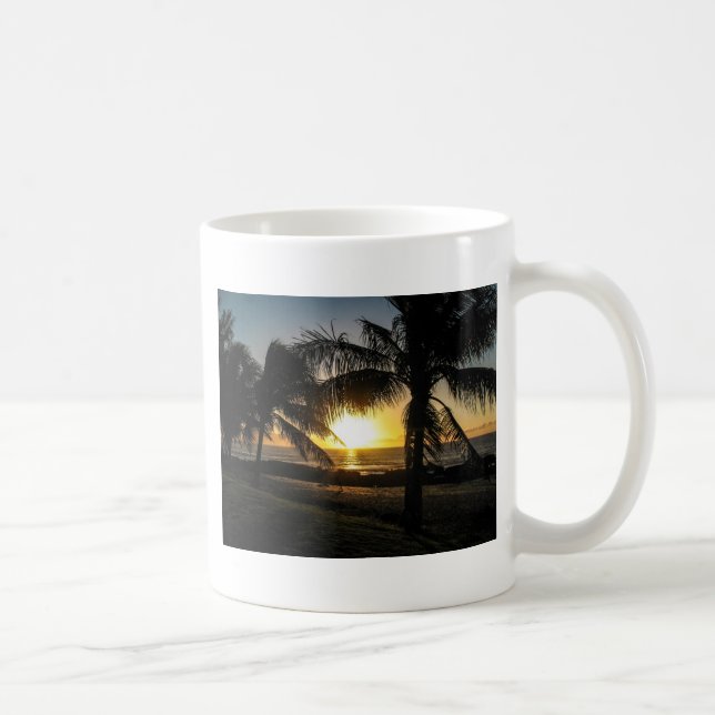 Mug Crique de requins de coucher du soleil d'Hawaï (Droite)