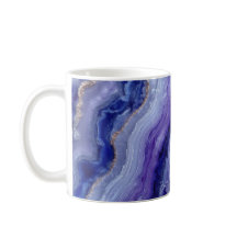 Mug cristal à facettes tanzanites radiantes