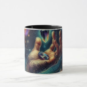 Mug Cristal Céleste dans la galaxie Spacy de la paume 