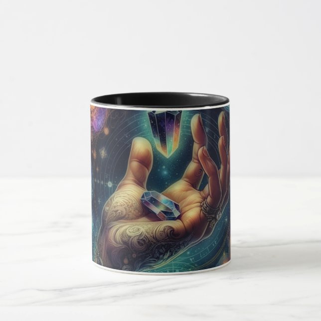 Mug Cristal Céleste dans la galaxie Spacy de la paume  (Centre)