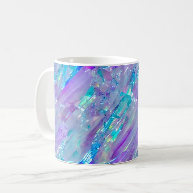 Mug Cristal d'aquamarine et d'asthénie (Devant gauche)