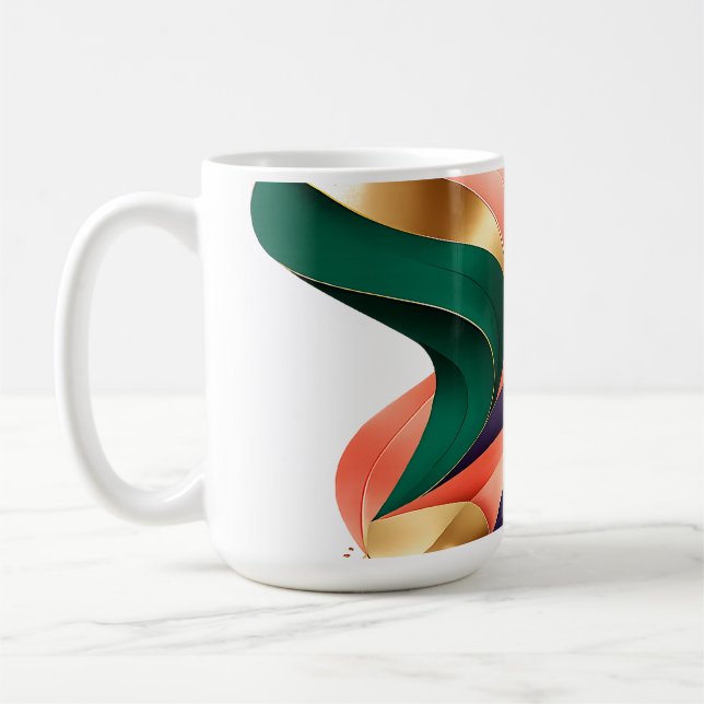Mug Cristal Géométrique Vibrant et Abstraction de Ruba (Gauche)
