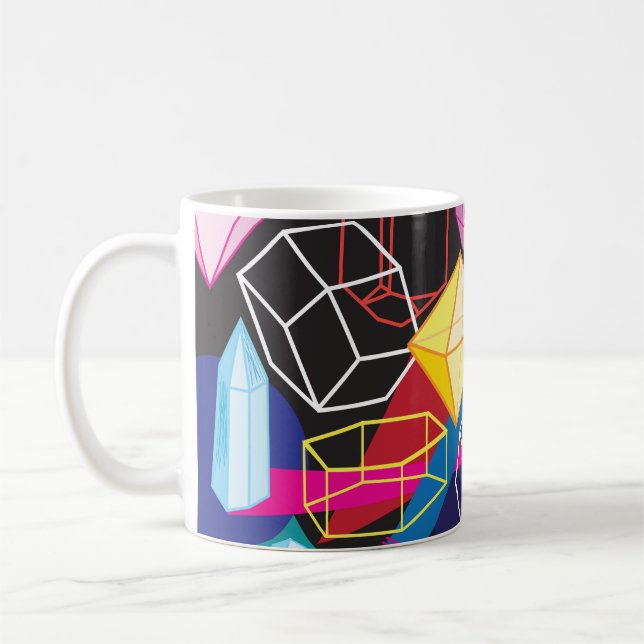 Mug Cristaux colorés, abstrait foncé arrière - plan (Gauche)