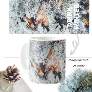 Mug cristaux de glace magiques motif avec feuilles tom
