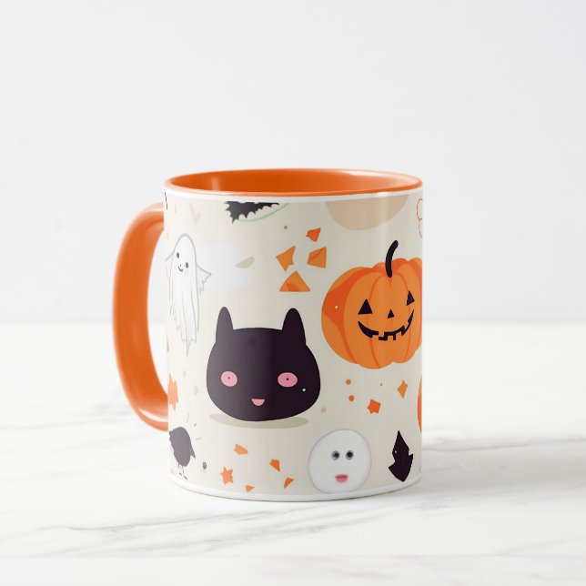Mug Critère Déplaisant mignon Traite d'Halloween (Devant gauche)