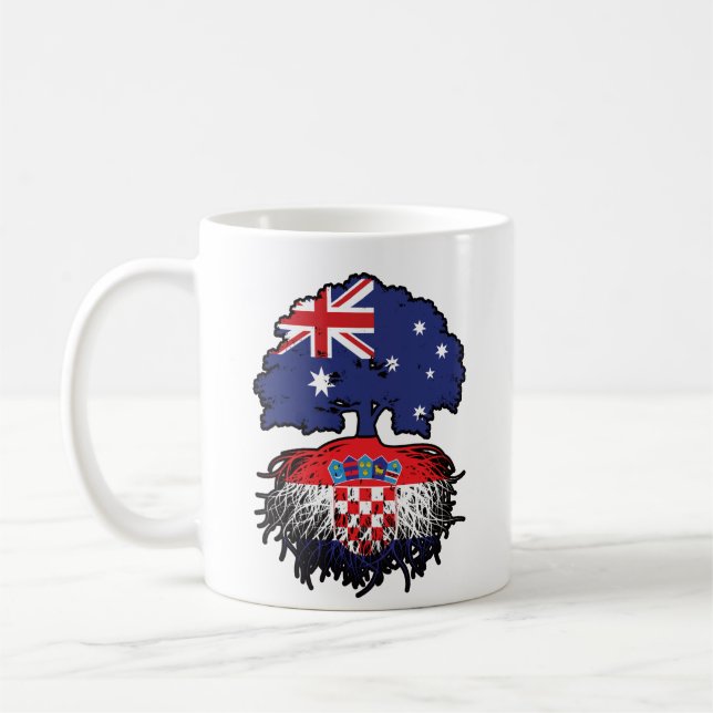 Mug Croatie Australien Croate Racines d'arbre (Gauche)