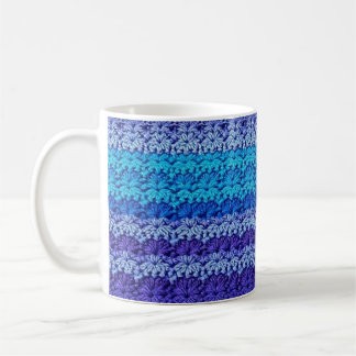 Mug crochet bleu ombre