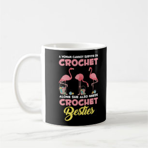 Mug Crochet Flamant rose d'artisanat Crochet amis Fil