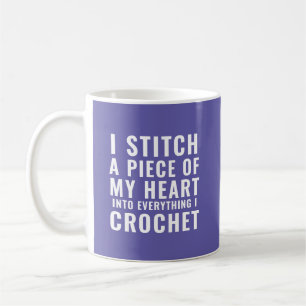 Mug Crochet Lover morceau de mon coeur mignon dire