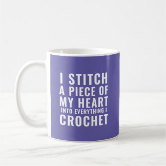 Mug Crochet Lover morceau de mon coeur mignon dire