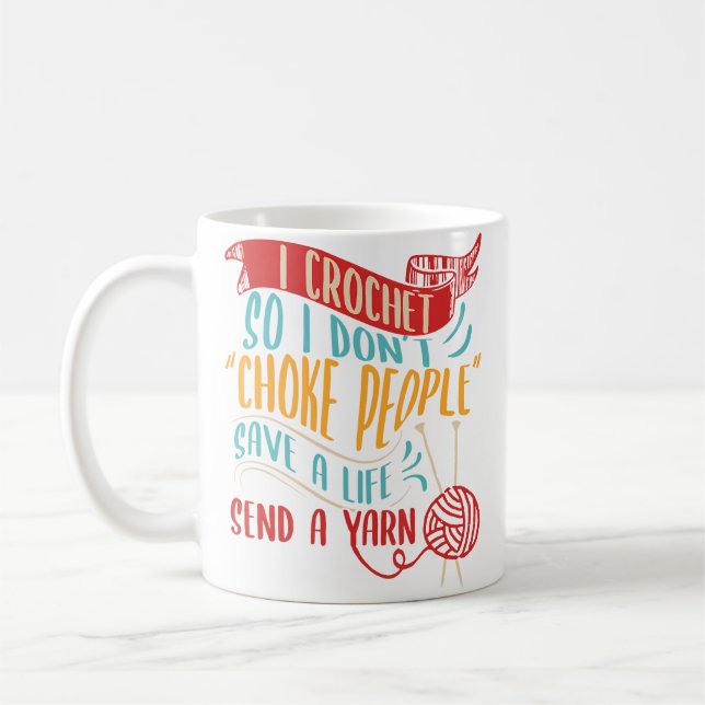 Mug Crochet Yarn Quilting Knitting Crocheting For Croc (Gauche)