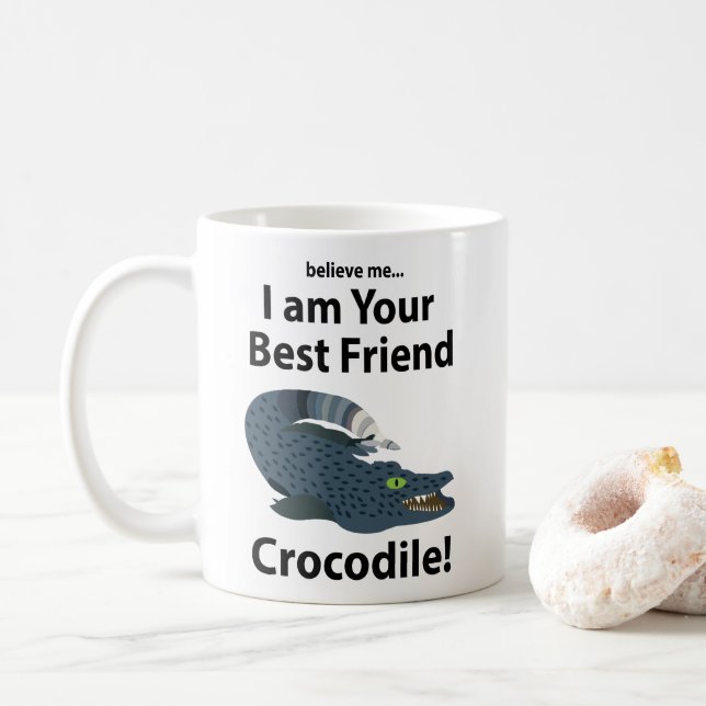 Mug Crocodile Alligator Drôle  (Avec donut)