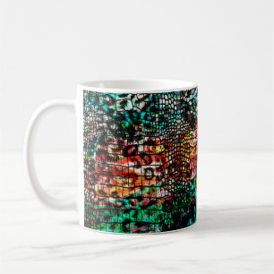 Mug Crocodile et léopard motif avec abstrait coloré