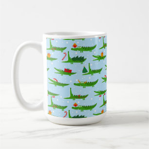 Mug Crocodiles festifs dans les costumes de Noël Motif