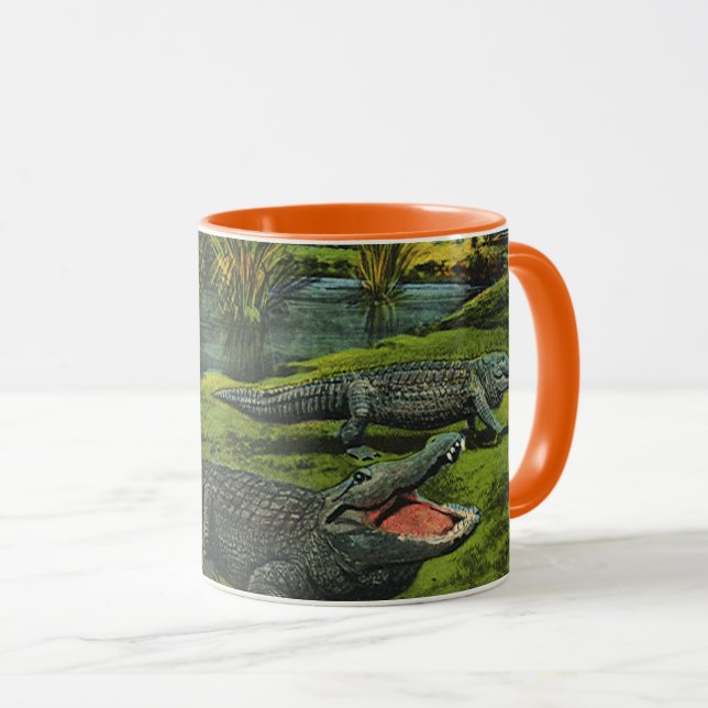 Mug Crocodiles, Reptiles Animaux de la Vie Marine Vint (Devant droit)