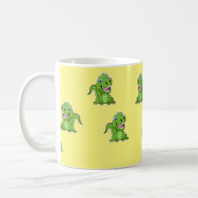 Mug Crocodiles verts sur jaune (Gauche)