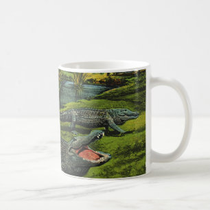 Mug Crocodiles vintages, Reptiles Marine Life Animaux