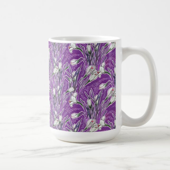 Mug Crocus, Floral Botanical Motif Fleurs de Jardin (Droite)
