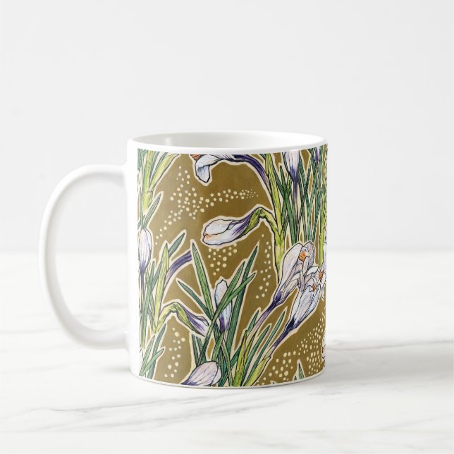 Mug Crocus, motifs floraux, belles fleurs printanières (Gauche)