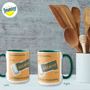 Mug Croire Écriture Chrétienne Inspirationnelle Deux T