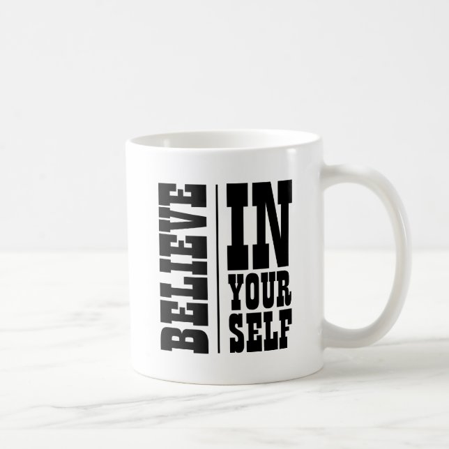 MUG CROIRE EN VOUS-MÊME TYPOGRAPHIE BLANCHE (Droite)