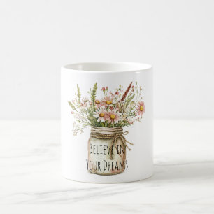 Mug Croire Fleurs de rêve dans un pot