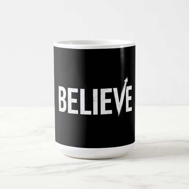 Mug CROIRE Typographie Gras Design Motivationnel (Centre)