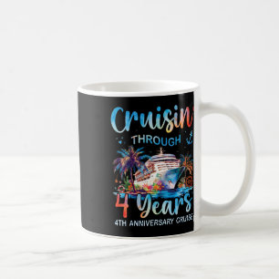 Mug Croisière à travers 4 ans 4e anniversaire de crois