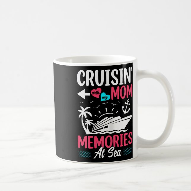 Mug Croisière avec ma mère Souvenirs en mer Croisière  (Droite)