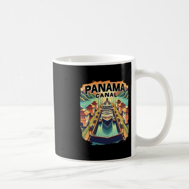 Mug Croisière Canal de Panama Bateau Navire Graphique  (Droite)