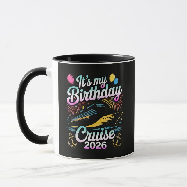 Mug Croisière d'anniversaire 2026 Croisière d'annivers (Gauche)