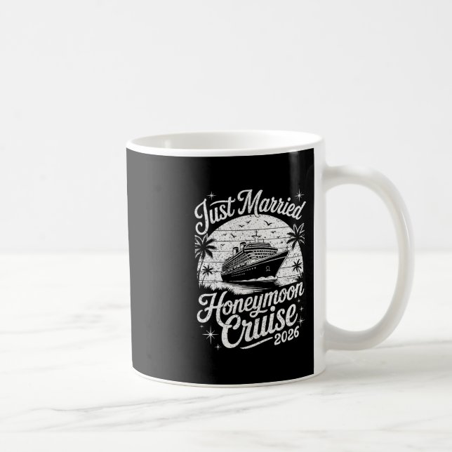 Mug Croisière de lune de miel Cute Just Married 2026 J (Droite)