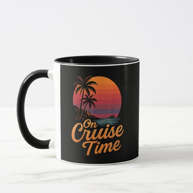 Mug Croisière de vacances au coucher du soleil sous le (Gauche)