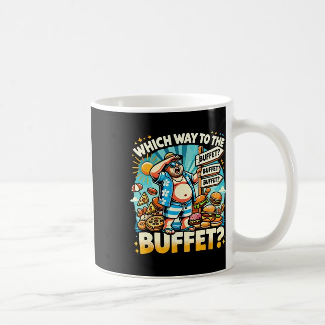 Mug Croisière drôle dans quelle direction vers le buff (Droite)