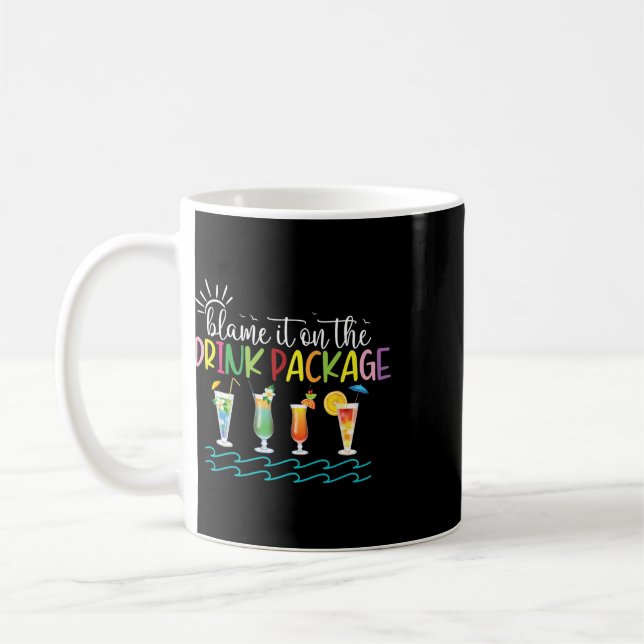 Mug Croisière drôle d'été Blâmez-le sur le forfait de  (Gauche)