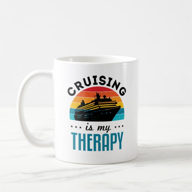 Mug Croisière Est Ma Thérapie Croisière Vacances Navir (Gauche)