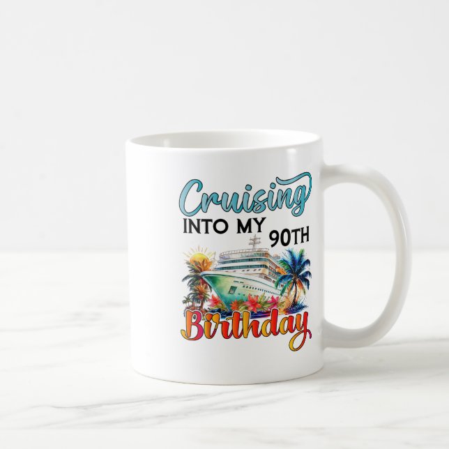 Mug Croisière pour mon 90e anniversaire Croisière Anni (Droite)