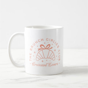 Mug Croissant amateurs brunch filles club rose esthéti