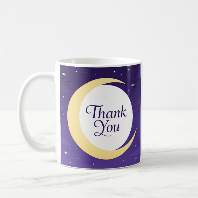 Mug Croissant de Lune Jaune Clair Merci (Gauche)