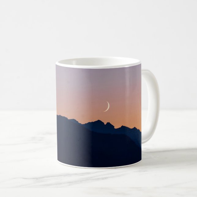 Mug Croissant de Lune & Vénus | Seabeck, Washington (Devant droit)