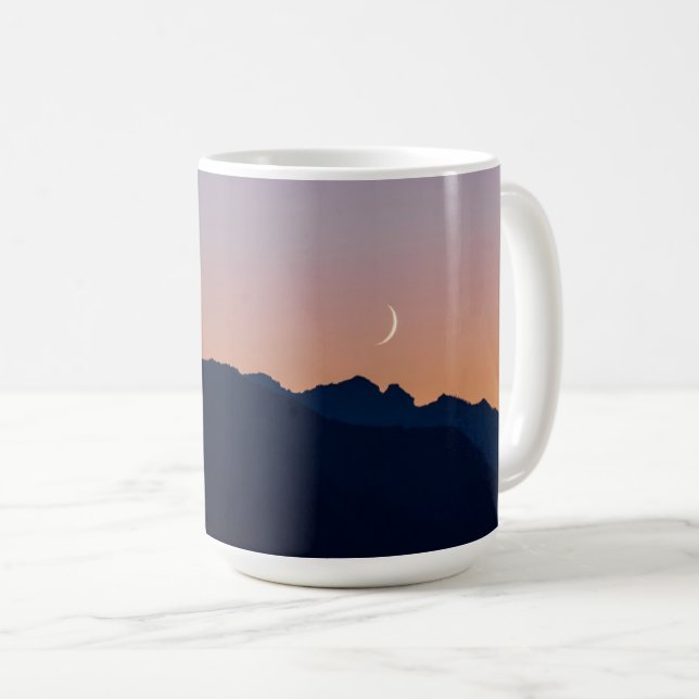 Mug Croissant de Lune & Vénus | Seabeck, Washington (Devant droit)