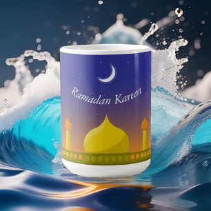 Mug Croissant islamique Ramadan Kareem Art typographiq