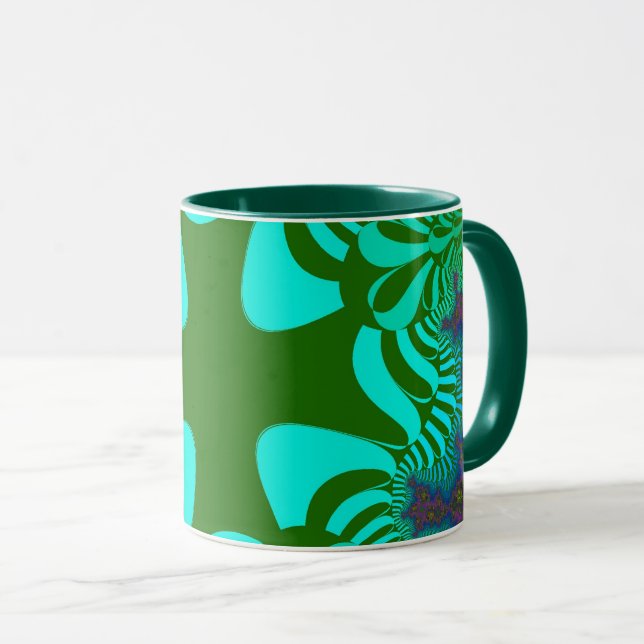 Mug Croix arc en ciel verte (Devant droit)