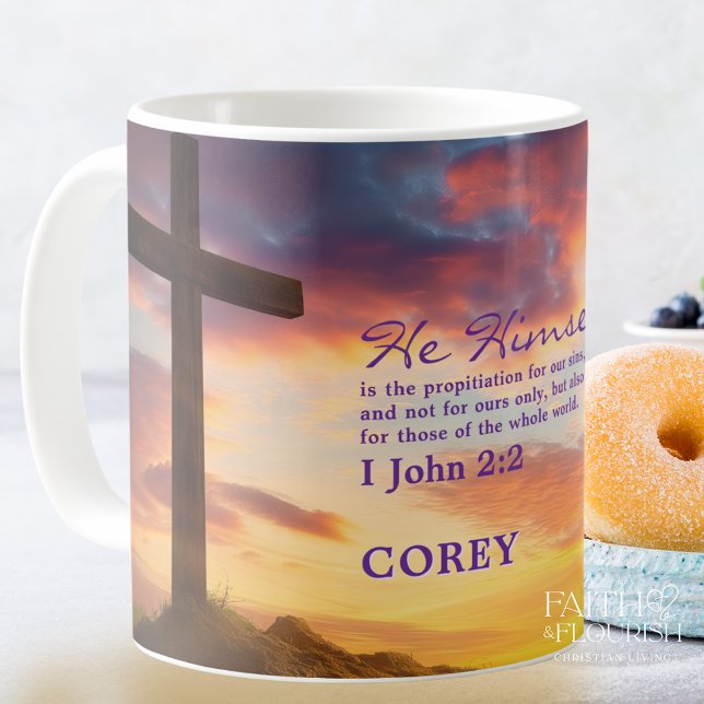 Mug Croix au Crépuscule Écriture Personnalisée (Créateur téléchargé)