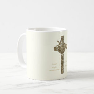 Mug Croix avec la colombe et le coeur Religieux