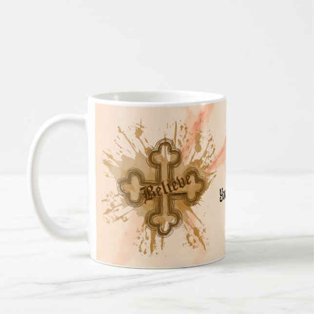 Mug Croix Chrétienne Croyez  (Gauche)