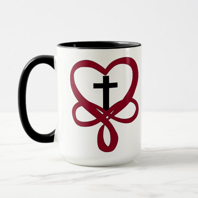 Mug Croix chrétienne de l'infini (Gauche)
