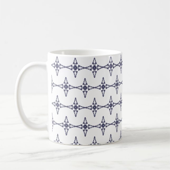 Mug Croix Chrétienne en Bleu Céleste Art (Gauche)
