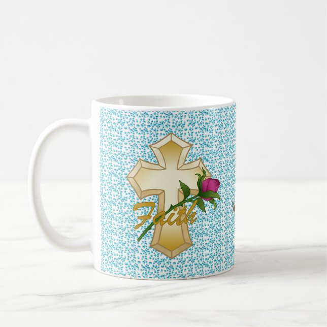 mug Croix chrétienne Faith Rose (Gauche)
