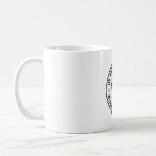 Mug Croix Chrétienne Il Règne sur le Monde (Gauche)
